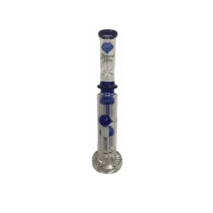 30cm Diamond Haze Dual Percolator Glass Bong – XD99